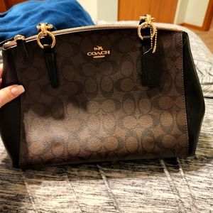 Brown C coach bag